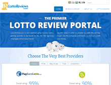 Tablet Screenshot of lottoreviews.com